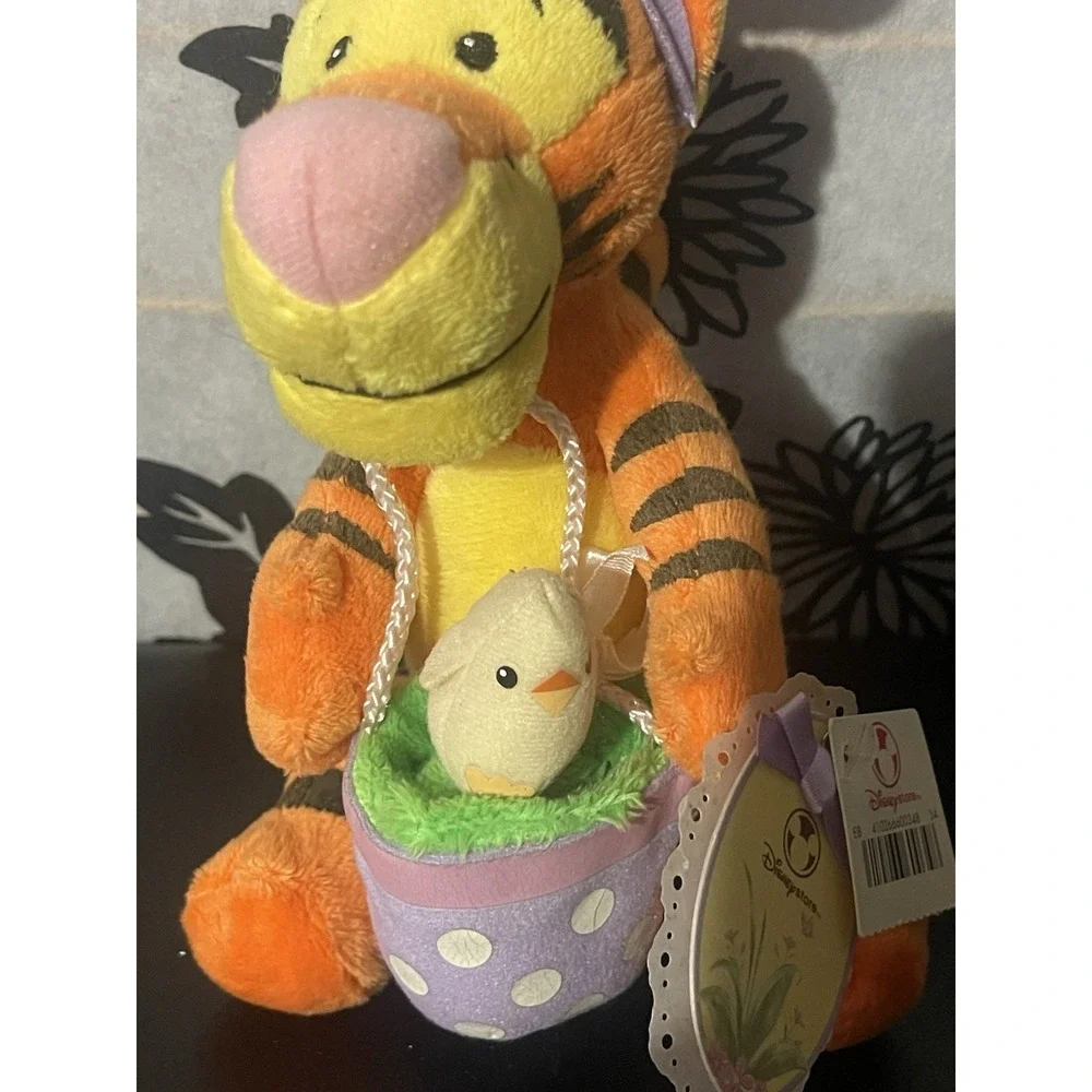 Rare Vintage Easter plush TIGGER with bunny ears and basket Disney Store